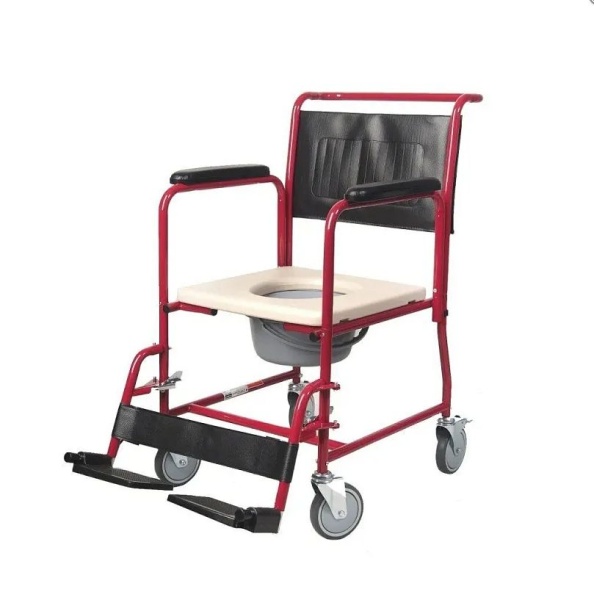 Кресло-каталка c санитарным оснащением ERGOFORCE Е 0808  до 100кг (ЧЗ)