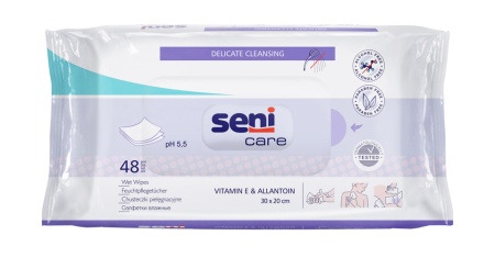 Салфетки влажные Seni Care с витамином Е и аллантоином №48