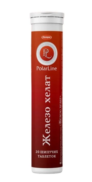 ПР " Железо хелат "PolarLine" (яблоко), табл. 3,8 г №20 ЧЗ