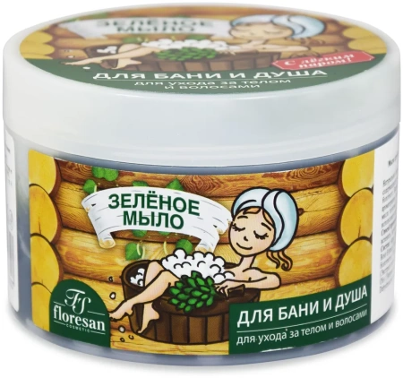 Мыло натуральное зеленое таежное 450мл