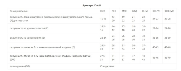Рукав компрессионный IDEALISTA ID-401 II класс компрессии