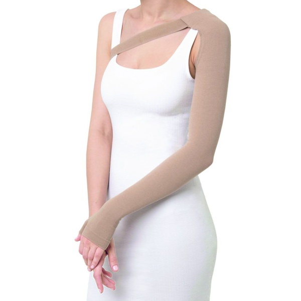 Рукав компрессионый РККВ удлиненный с перчаткой, с застежкой (Вид 5) 18-21 мм рт.ст.