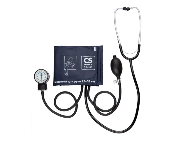 Тонометр CS-105 механический со встроенным стетоскопом