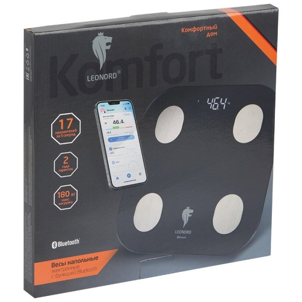 Весы  LEONORD LE-1216 стеклянные до 180 кг