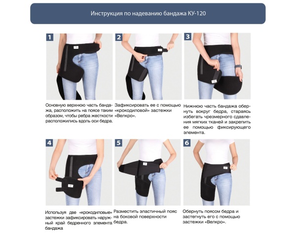 Бандаж на тазобедренный сустав КУ-120 (ЧЗ)