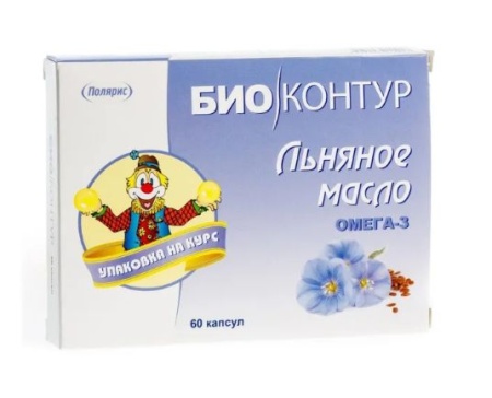 ПР Льняное масло "БиоКонтур", капс. 340 мг №60 ЧЗ