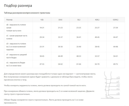 Чулки Ergoforma-227 II класс компрессии (Антиэмболические) (ЧЗ)