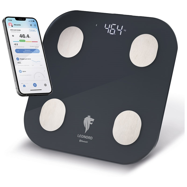 Весы  LEONORD LE-1216 стеклянные до 180 кг