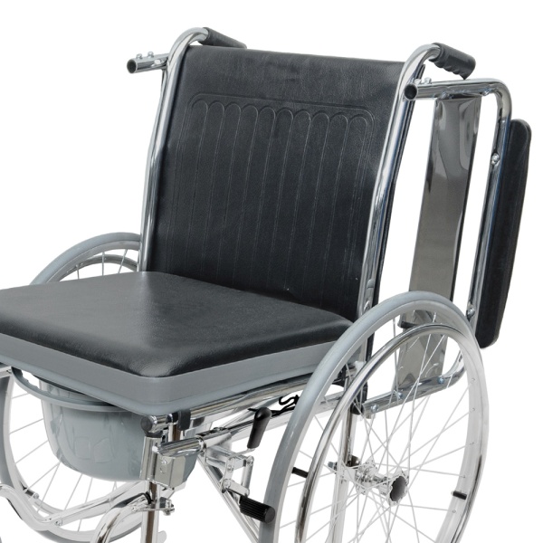 Кресло-каталка c санитарным оснащением Barry W5 (литые колеса) до 120кг (ЧЗ)