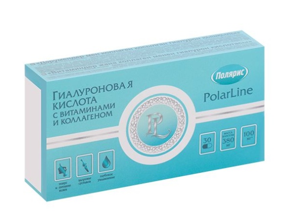 ПР "Гиалуроновая кислота с витаминами и коллагеном "PolarLine",капс. 380 мг. №30 ЧЗ