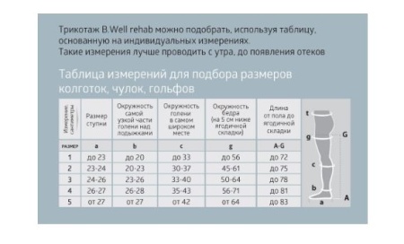 Чулки B.Well JW-224 2 класс компрессии (Антиэмболические) (ЧЗ)