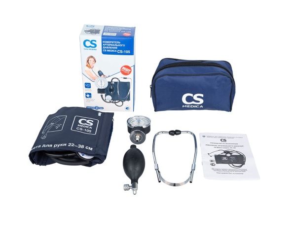 Тонометр CS-105 механический со встроенным стетоскопом