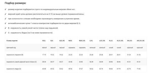 Чулки Heeber H-980 2 класс компрессии (Антиэмболические)