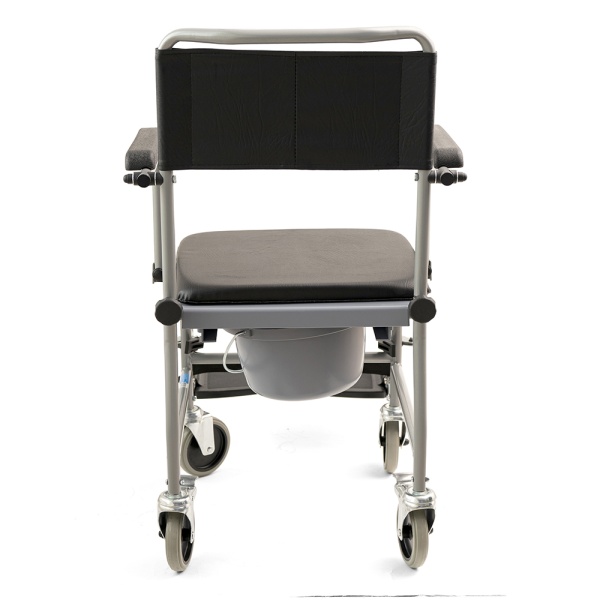 Кресло-каталка c санитарным оснащением Barry W2 (литые колеса) до 100кг (ЧЗ)