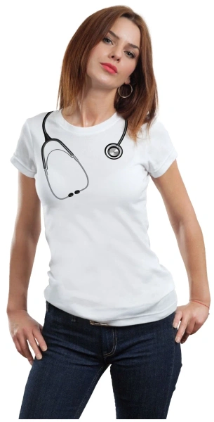 Футболка женская 8-823ТБ "Стетоскоп" (170, 88, /БЕЛЫЙ)