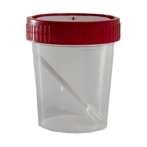 Контейнер для сбора биоматериалов с ложечкой 60мл