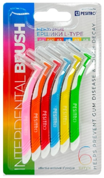 Ершики межзубные PESITRO L-type Ассорти (6 шт)