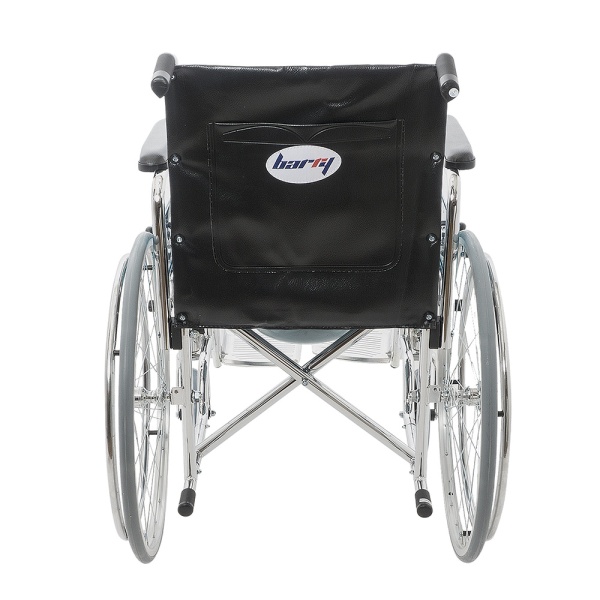 Кресло-каталка c санитарным оснащением Barry W5 (литые колеса) до 120кг (ЧЗ)