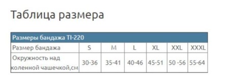 НТ Бандаж на коленный сустав TI-220