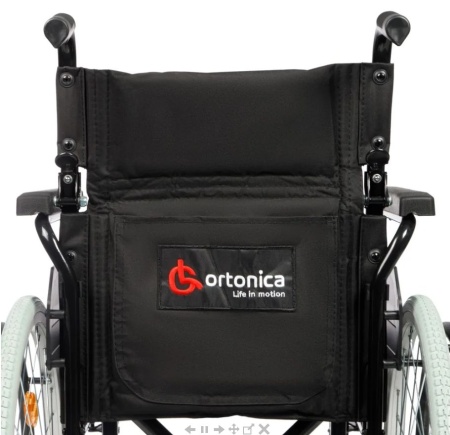 Коляска инвалидная Ortonica Base 400 PU/19 (48см) с откидными подлокотниками до 130 кг (ЧЗ)