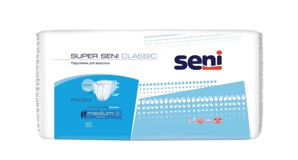 Подгузники для взрослых Seni Super №30 (ЧЗ)