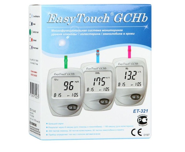 Анализатор ИзиТач (глюкоза, холестерин, гемоглобин)