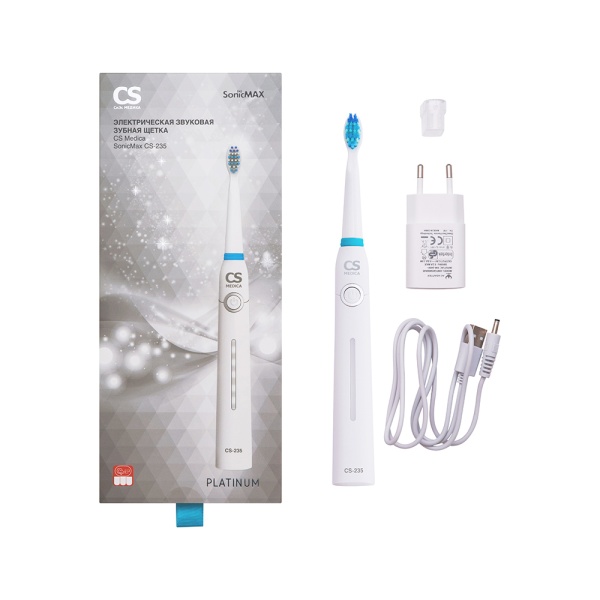 Щетка зубная CS Medica SonicMax CS-235 звуковая белая