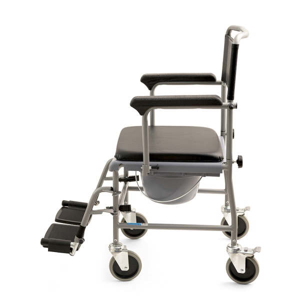 Кресло-каталка c санитарным оснащением Barry W2 (литые колеса) до 100кг (ЧЗ)