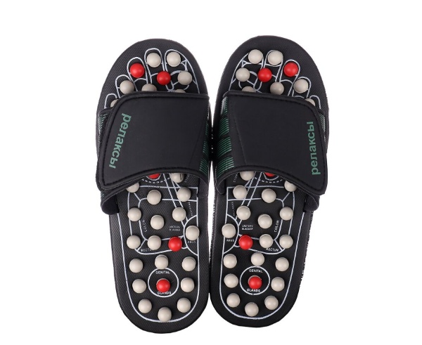 Массажёр рефлекторный для стоп в виде тапочек KW-313E M (Р.39-41)