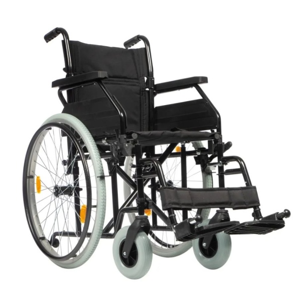 Коляска инвалидная Ortonica Base 400 PU/19 (48см) с откидными подлокотниками до 130 кг (ЧЗ)