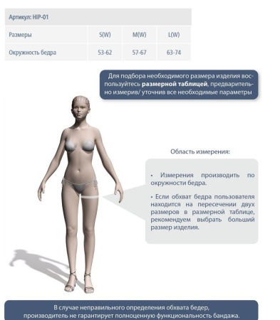 Бандажи компрессионные (бандалетки) HIP-01