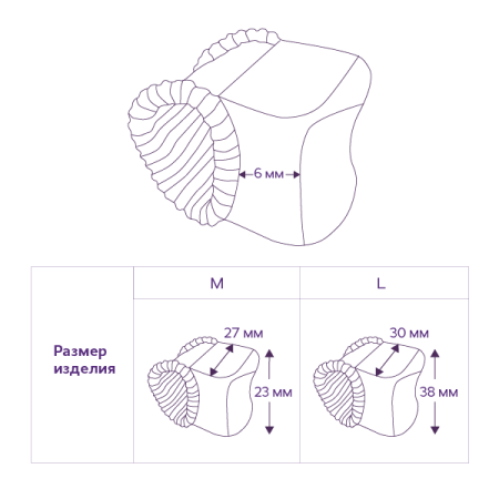 Перегородка межпальцевая Trives СТ-54.4 с петлей на первый палец стопы 