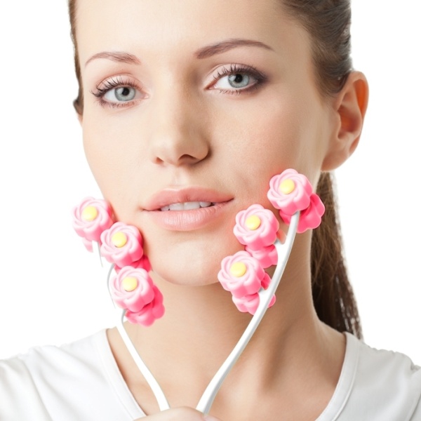 МАССАЖЕР ДЛЯ ЛИЦА И ПОДБОРОДКА 12 РОЛИКОВ