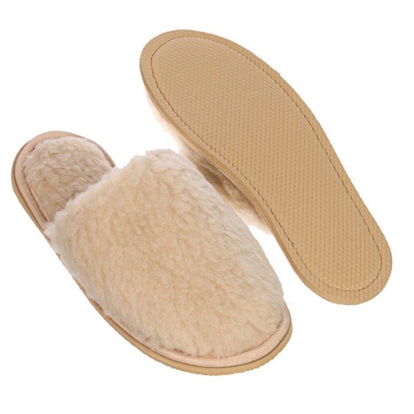 Тапочки из овечьего меха на подошве из ПВХ ЧЗ