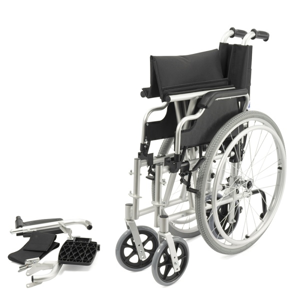 Коляска инвалидная Barry A8 с откидными подлокотниками (пневматические колеса) до 110 кг (ЧЗ)