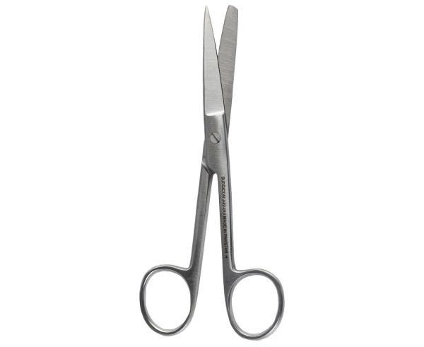 Ножницы прямые 145 мм с одним острым концом J-22-012