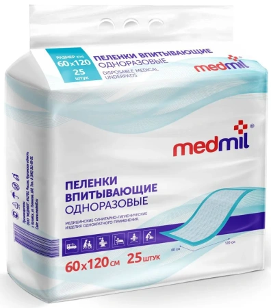 Простыня "MedMil"впитыващая 60*120																													