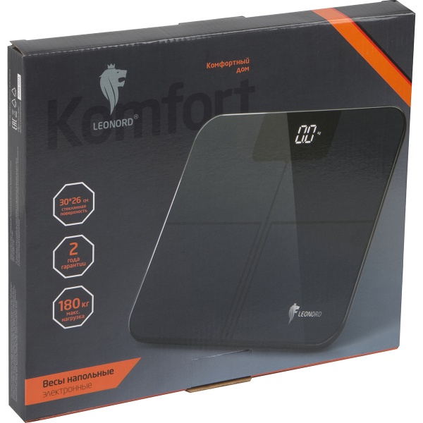 Весы  LEONORD LE-1215 стеклянные до 180 кг