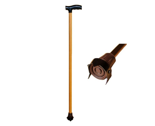 Трость деревянная с пластмассовой ручкой и УПС ИПР-А (ЧЗ)