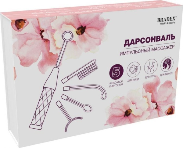 Дарсонваль Bradex KZ1169 с 5 насадками